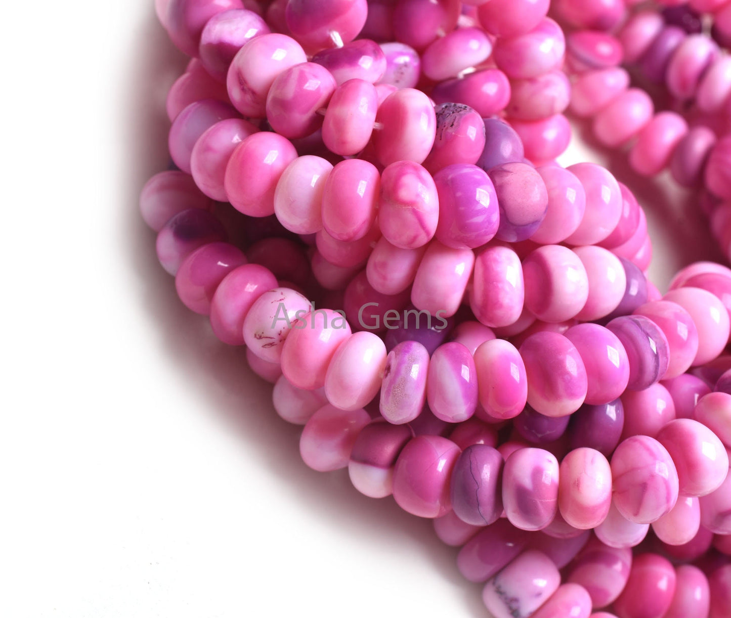 8-9 mm Shaded Pink Purple Opal Rondelle Shape Gemstone Beads,16"Strand Fine Opal Smooth Handmade Roundelle Beads, Opal Bead Necklace Jewelry