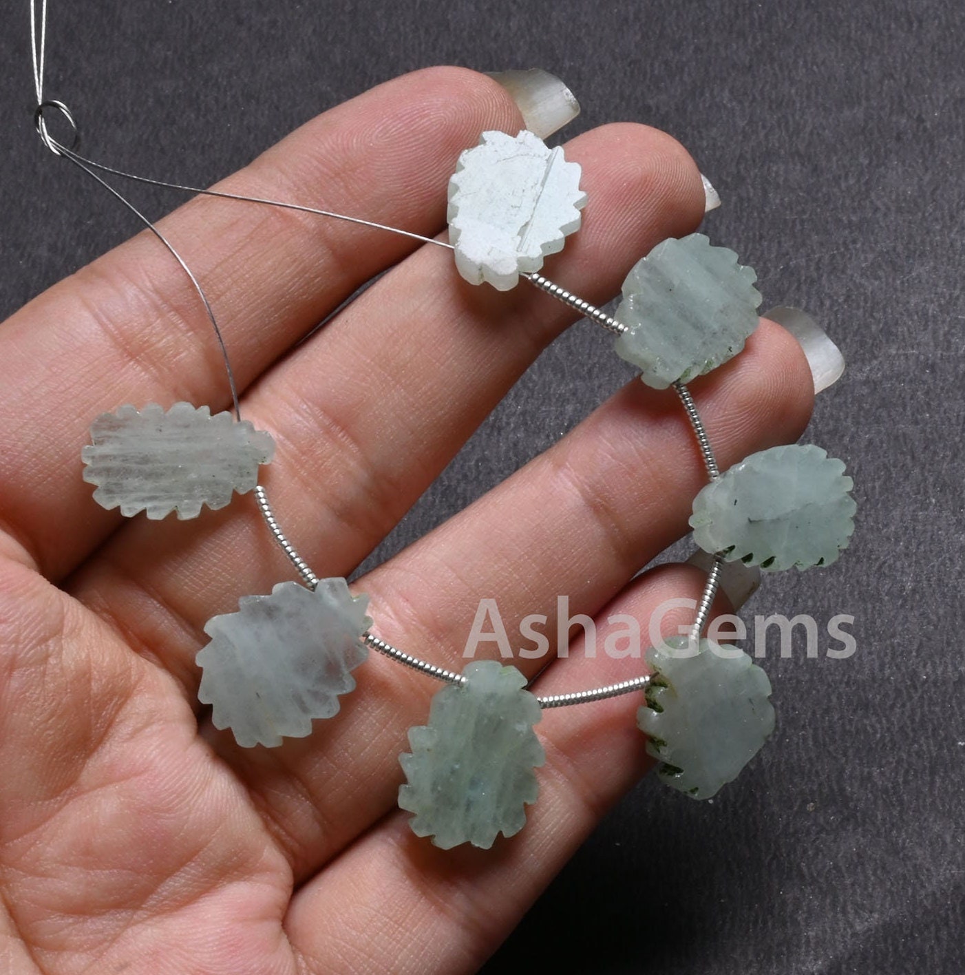 Natural Aventurine Fancy Flat Rough Slice Carved Handmade Beads, Fine Green Aventurine Uneven Raw Polish Slice Gemstone Carved Beads Jewelry