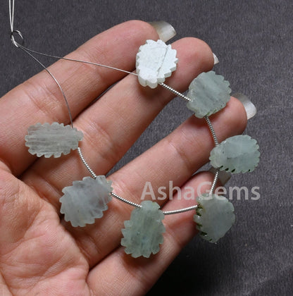 Natural Aventurine Fancy Flat Rough Slice Carved Handmade Beads, Fine Green Aventurine Uneven Raw Polish Slice Gemstone Carved Beads Jewelry