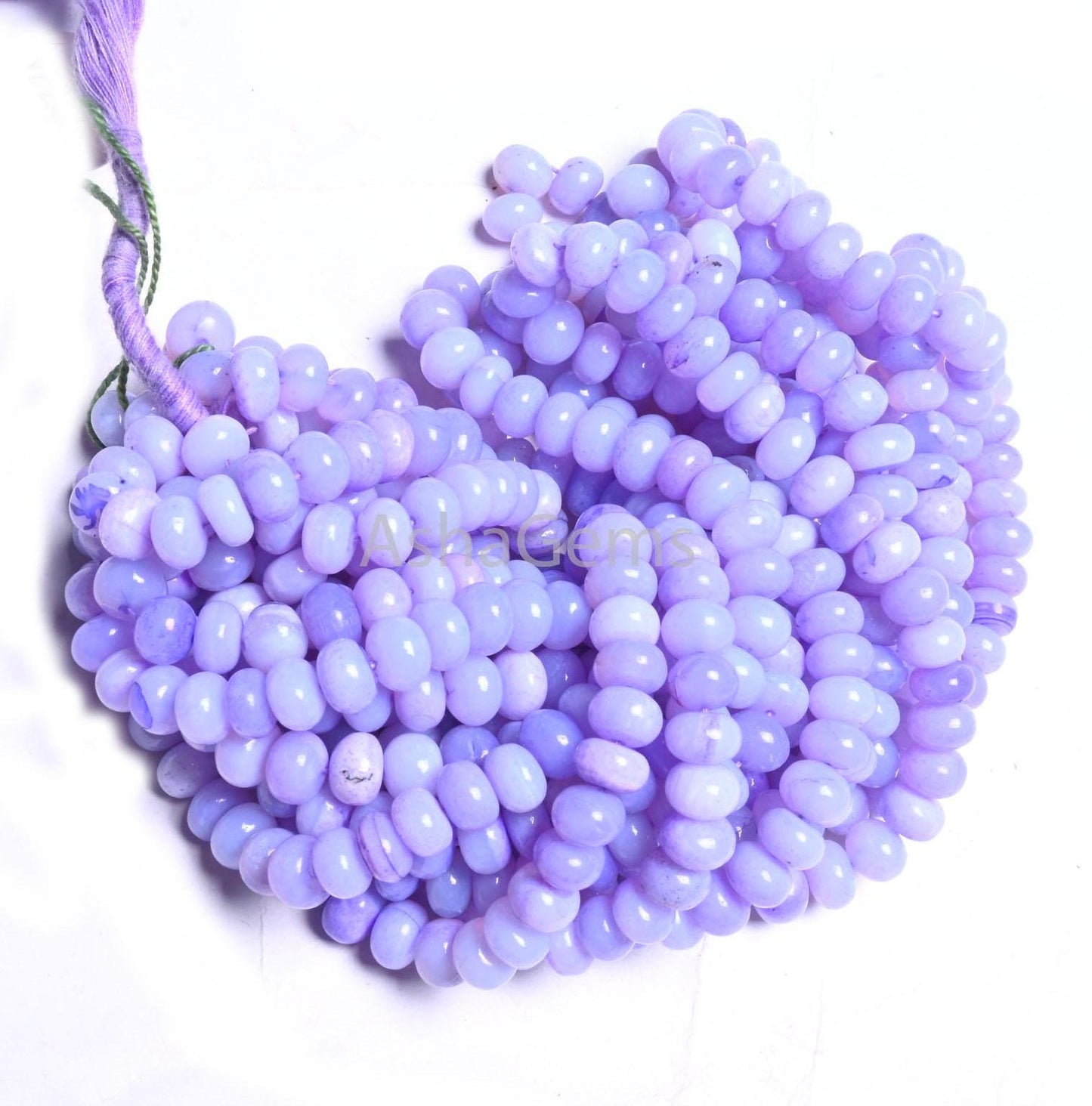 Beautiful Lavender Blue Opal Smooth Rondelle Handmade Beads,8 mm AAA Blue Opal Plain Gemstone Loose Beads Opal Jewelry Necklace Making Craft