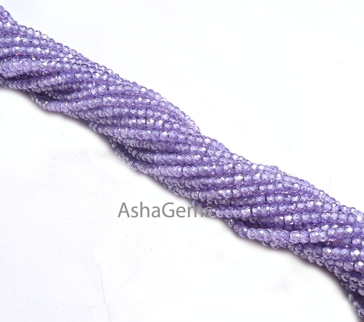 AAA Quality Purple Blue Zircon Micro Cut Roundelle Shape Beads,3.2 mm Light Purple Cubic Zircon faceted Machine Cut Beads Jewelry Craft SALE