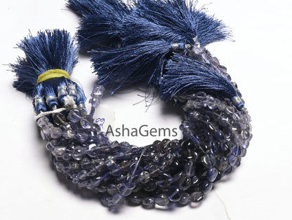 Natural Iolite Smooth Coin Shape Gemstone Loose Beads, Shaded Blue Iolite Plain Handmade Coin Straight Drill Bead, Iolite Beads Jewelry SALE