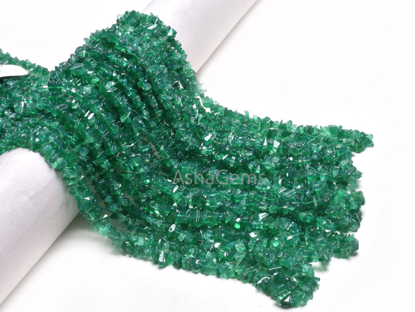 Fine Green Onyx Smooth Uncut Chips Beads,34" Strand Onyx raw Rough Polish Beads, Green Onyx uneven Nugget Tiny Gemstone Beads Jewelry Crafts