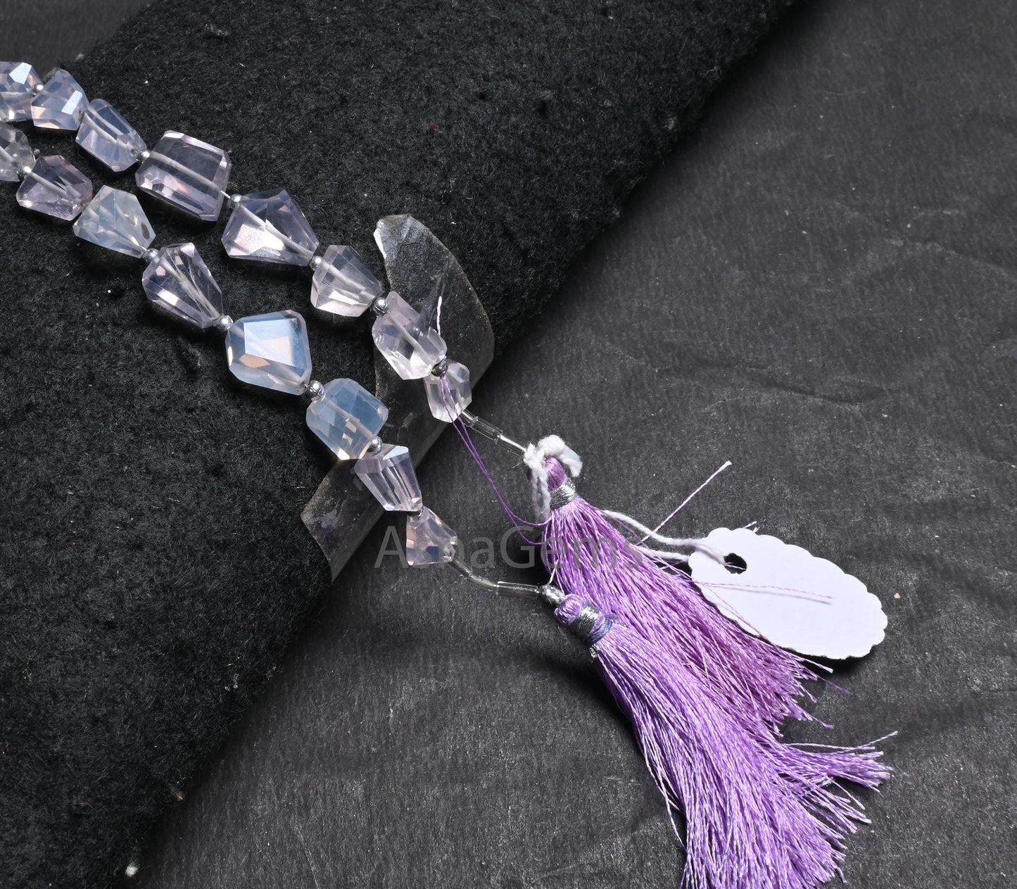 Lavender Quartz Faceted Nugget Shape Gemstone Beads, Fine Rare Purple Lavender Quartz Beads, faceted Nugget Beads Jewelry Handicrafts SALE (AG 18637)