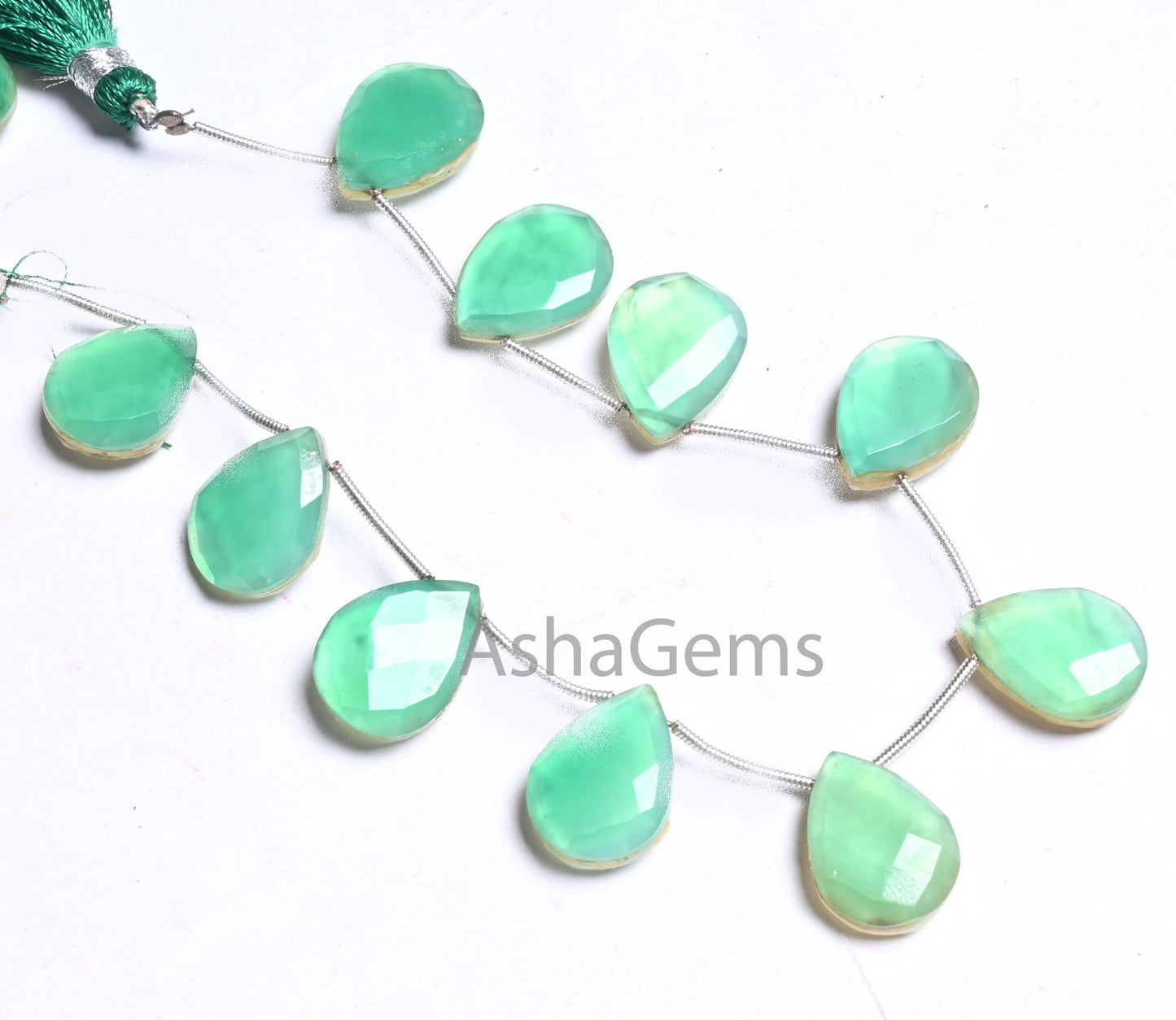 12-16 mm Beautiful Quartz Green Onyx Doublet Pear Shape Faceted Beads,7" Strand Crystal Doublet Teardrop Handmade Gemstone Bead Jewelry SALE