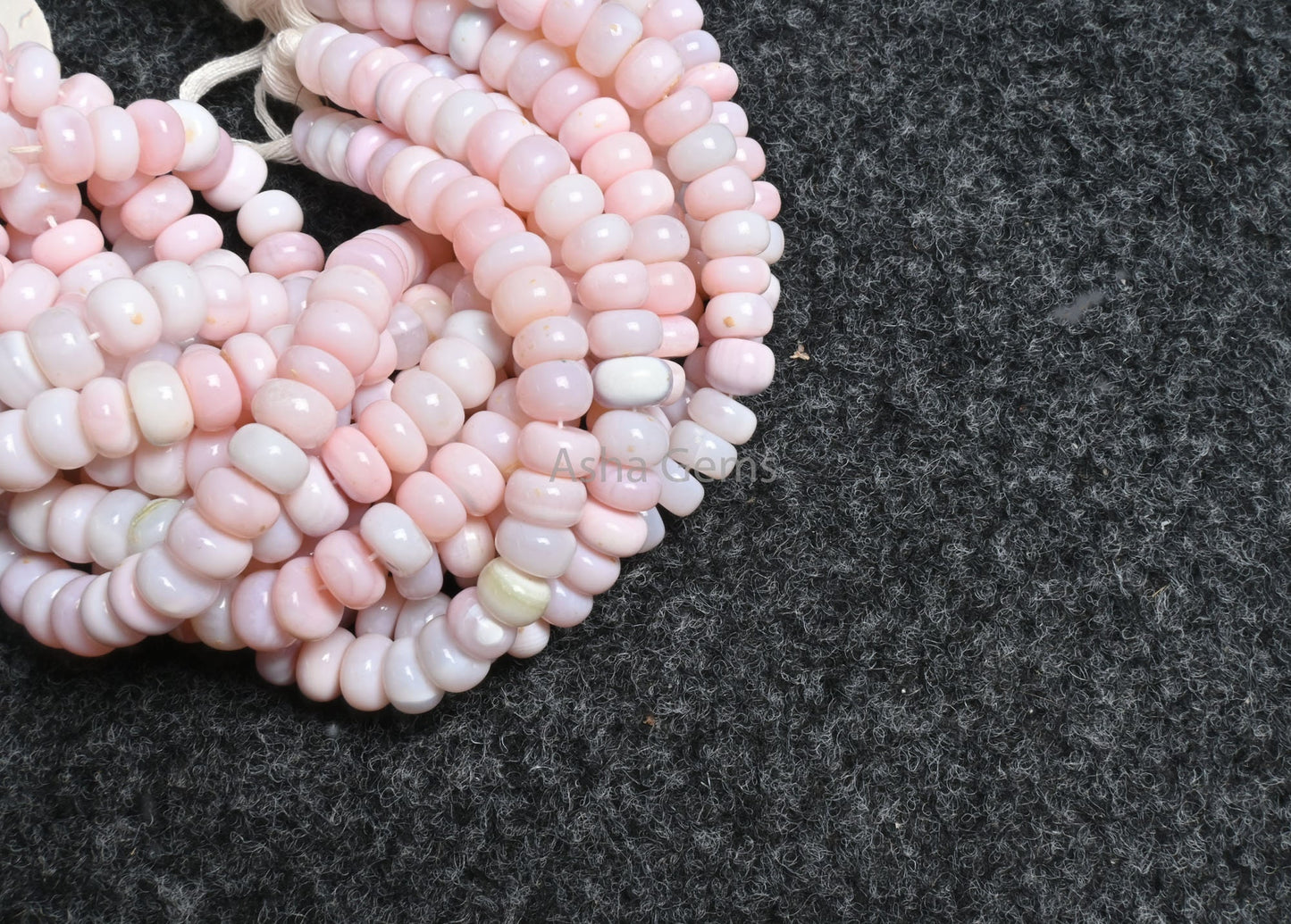 Beautiful Light Pink Opal Smooth Rondelle Shape Beads,8-9 mm Fine Shaded Pink Opal Plain Handmade Gemstone Opal Beads Jewelry Necklace Craft