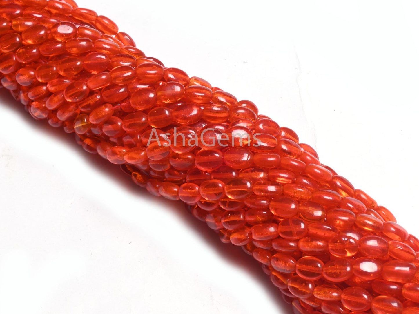 Beautiful Orange Carnelian Color Hydro Smooth Oval Shape Beads,13" Bright Tiger Orange Hydro Plain Handmade Oval Loose Beads Jewelry Crafts