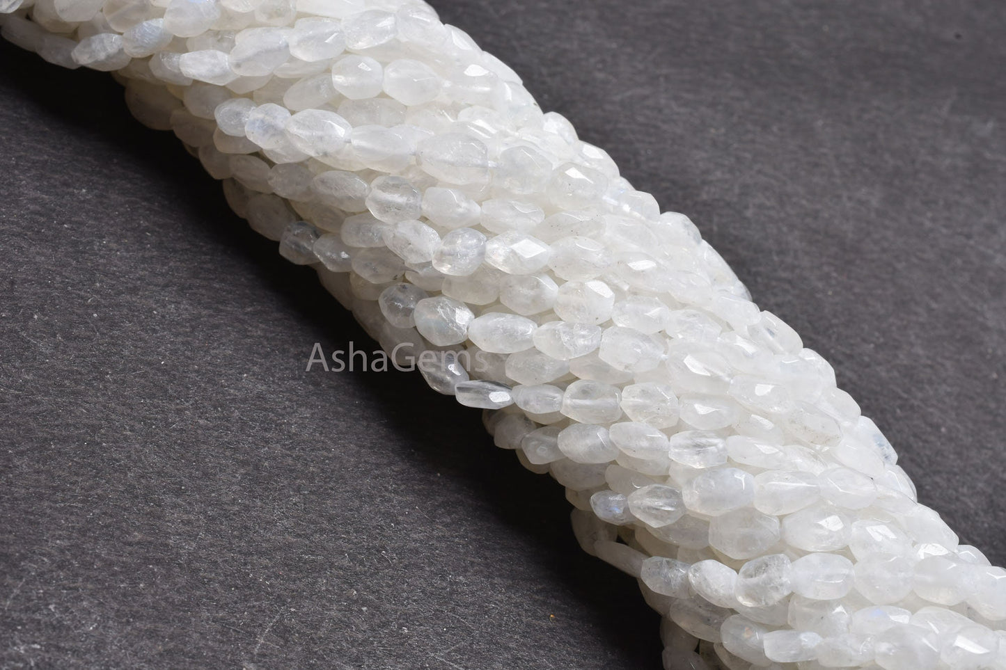 Beautiful Blue Fire Rainbow Moonstone Oval Faceted Beads,12.5" Natural white rainbow Handmade Indian Cut Oval Gemstone Beads Jewelry Crafts