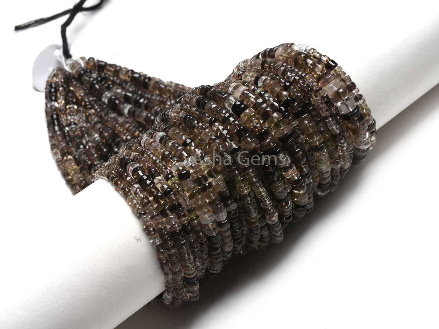 Fine Smoky Quartz Smooth Uneven Tyre Shape Gemstone Beads,12.5"Strand Natural Smoky Plain Handmade Loose Bead Smoky Bead Jewelry Making SALE