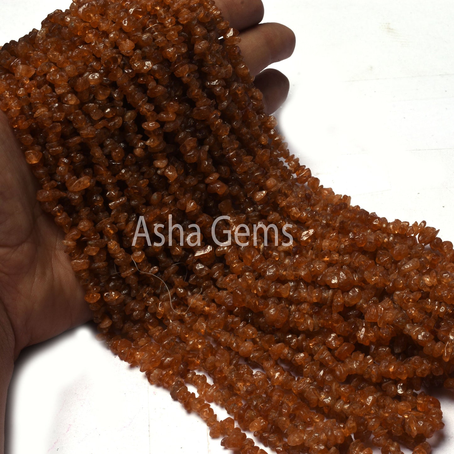 Natural Hessonite Garnet Uncut Chip beads,34" strand Garnet Bead Fine Brown hessonite garnet smooth raw rough Uneven Tiny Chip beads Jewelry