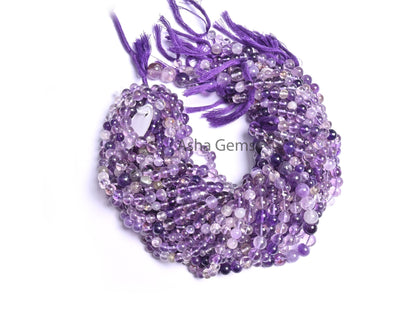 Natural Amethyst Smooth Round Gemstone Beads, Shaded Purple Amethyst Beads, African Amethyst Plain Round Ball Shape Bead Jewelry Crafts SALE