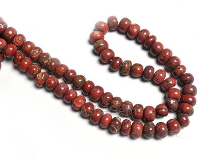 Natural Red Jasper Smooth Rondelle Shape Gemstone Beads,8-9 mm Fine Blood jasper Plain Handmade Beads, Shaded jasper Beads Necklace Jewelry