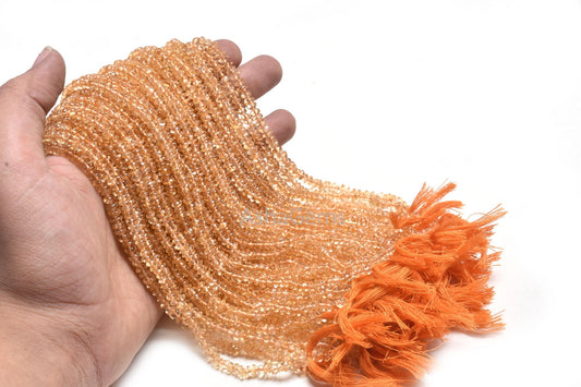 AAA Quality Citrine Quartz Smooth Button Shape Gemstone Beads,12" Natural Yellow Citrine Plain handmade Button Center Drill Bead Handicraft