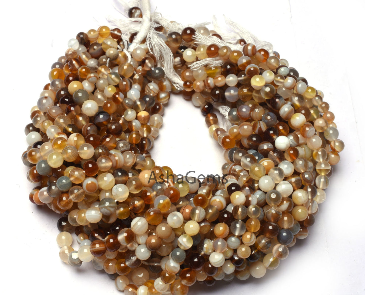 Chalcedony Smooth Round Shape Gemstone Beads,13" Strand Shaded Brown Chalcedony Plain Round Ball Beads, Chalcedony Beads Jewelry Craft SALE