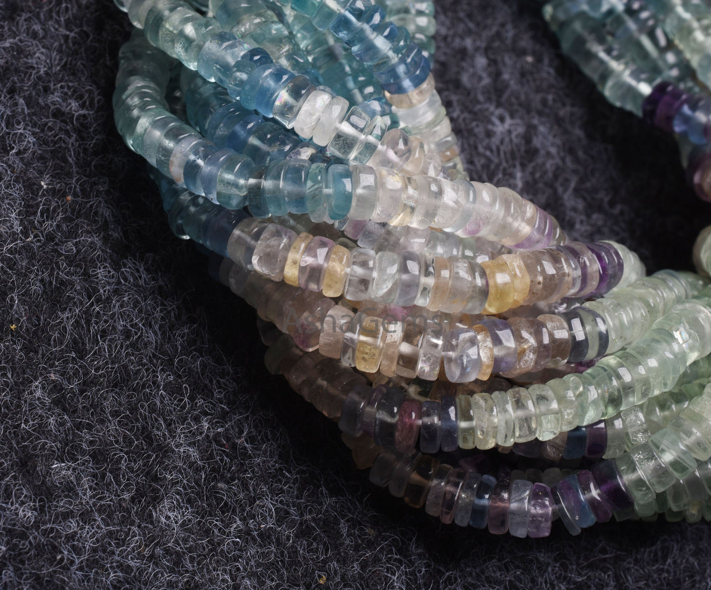 Natural Fluorite Smooth Tyre Shape Beads,5.5-6mm Beautiful multi Fluorite Shaded Beads, Fluorite Heishi Tyre Bead Jewelry Making Craft,SALE
