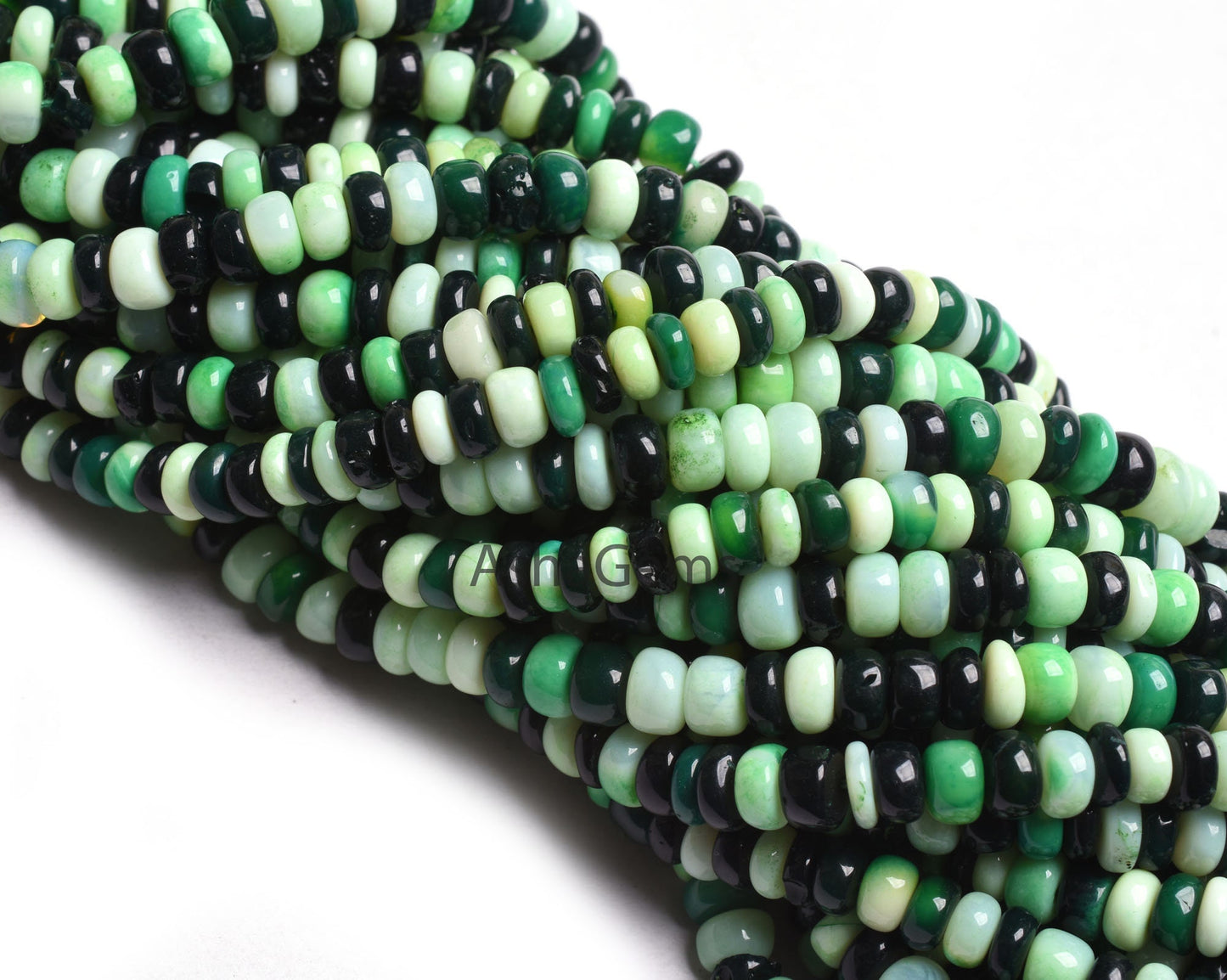 Beautiful Multi Color opal Smooth rondelle gemstone beads,16"Strand Shaded Multi Green Black opal Plain handmade Bead Fine Opal Jewelry Sale
