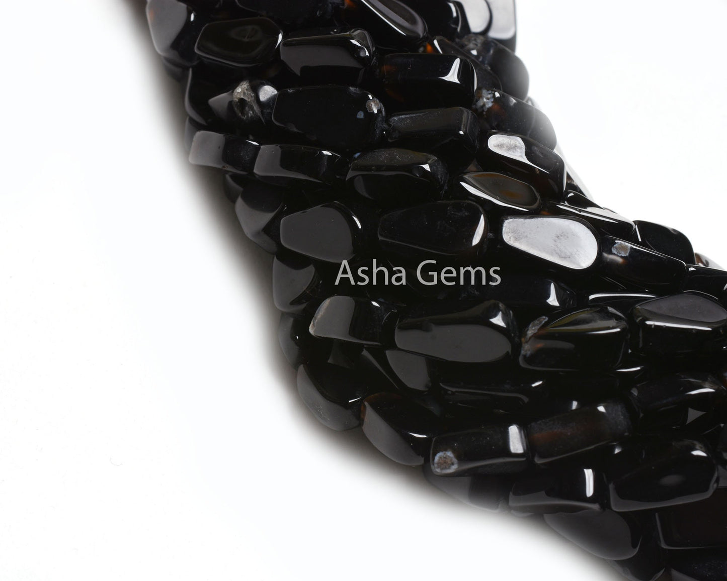 Beautiful Black Onyx Smooth Pear Beads,13"Strand Natural Onyx Uneven Flat Teardrop Straight Drill Beads, Onyx Black Gemstone Bead Handicraft
