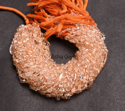 Fine Citrine Quartz Smooth nugget Shape Gemstone Beads,4.5-9 mm Light Yellow Citrine Smooth uneven Tumble tiny Handmade Bead Jewelry Making (AG 22257)