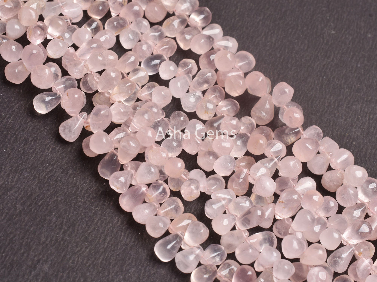 Beautiful Rose Quartz Smooth Drops Shape Beads Natural Pink Quartz Plain Teardrop Bead Handmade Gemstone Rose Quartz Bead Jewelry Craft SALE