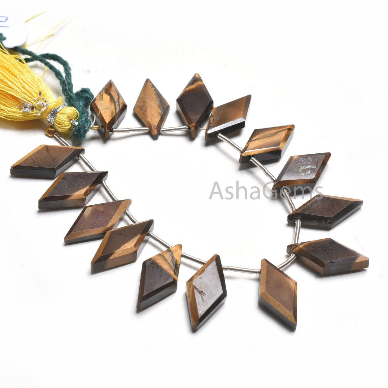 Natural Tiger Eye Fancy Rhombus Shape Faceted Beads,9-18 mm Fine Tiger Eye Side Drill Rhombus Gemstone Loose Beads Jewelry making Craft SALE