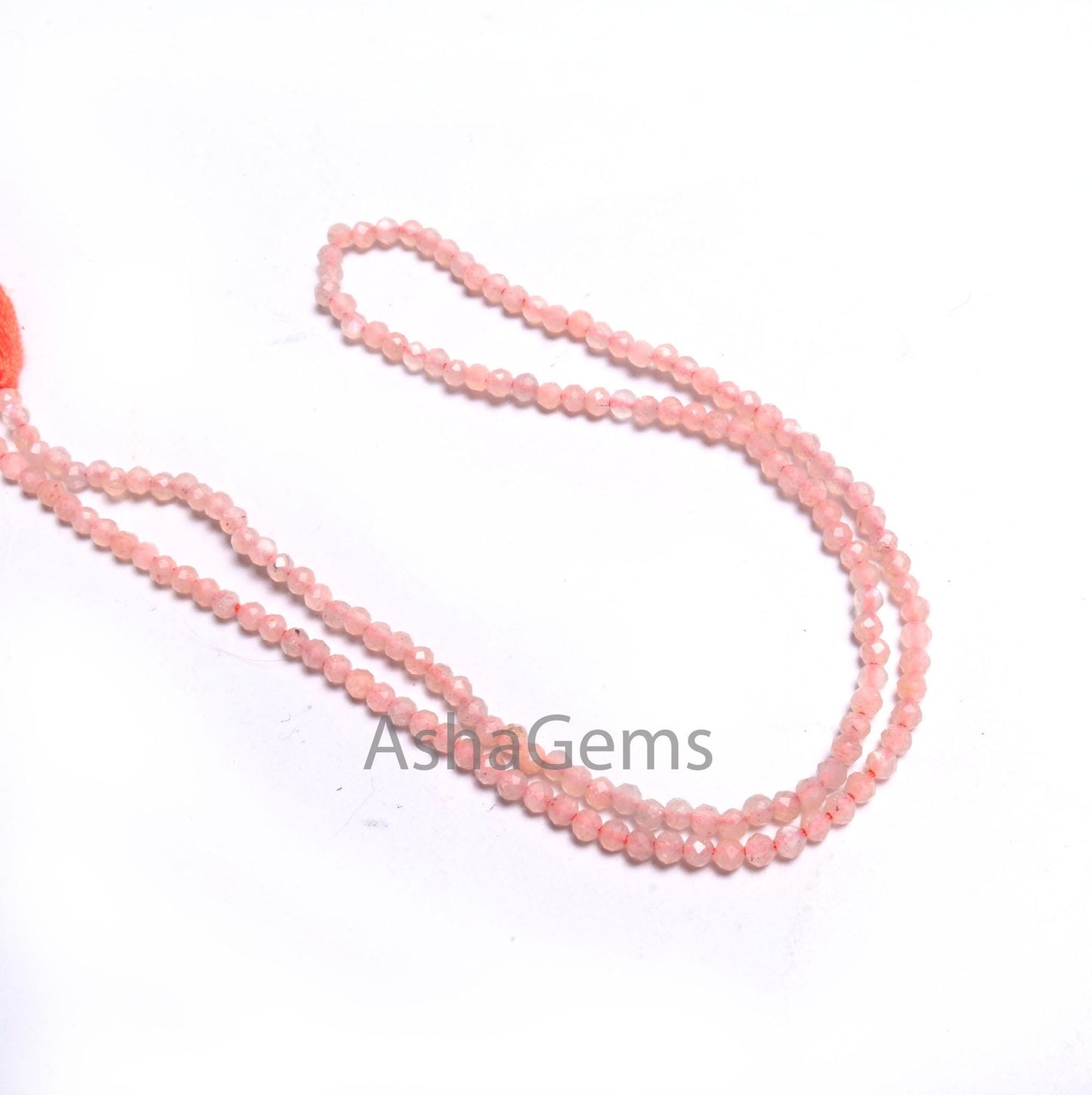 Beautiful Peach Moonstone Micro Cut Beads,2 mm Natural Pink Moonstone Tiny Faceted Rondelle Shape Gemstone Beads Necklace Jewelry craft Sale