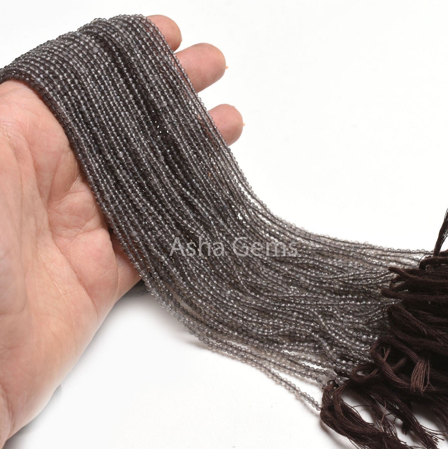 Beautiful Natural Smoky Micro Cut Faceted Gemstone Beads 2mm AAA Quality Smoky Quartz 13"Strand Smoky Tiny Rondelle Bead Jewelry Making SALE