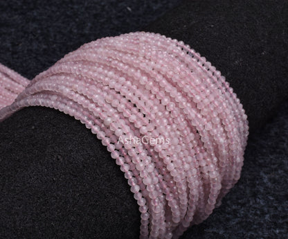 Beautiful Pink Rose Quartz Micro Cut Faceted Beads 3 mm Natural Rose Quartz Machine Cut Rondelle Bead Jewelry Making,Pink Gemstone Bead SALE