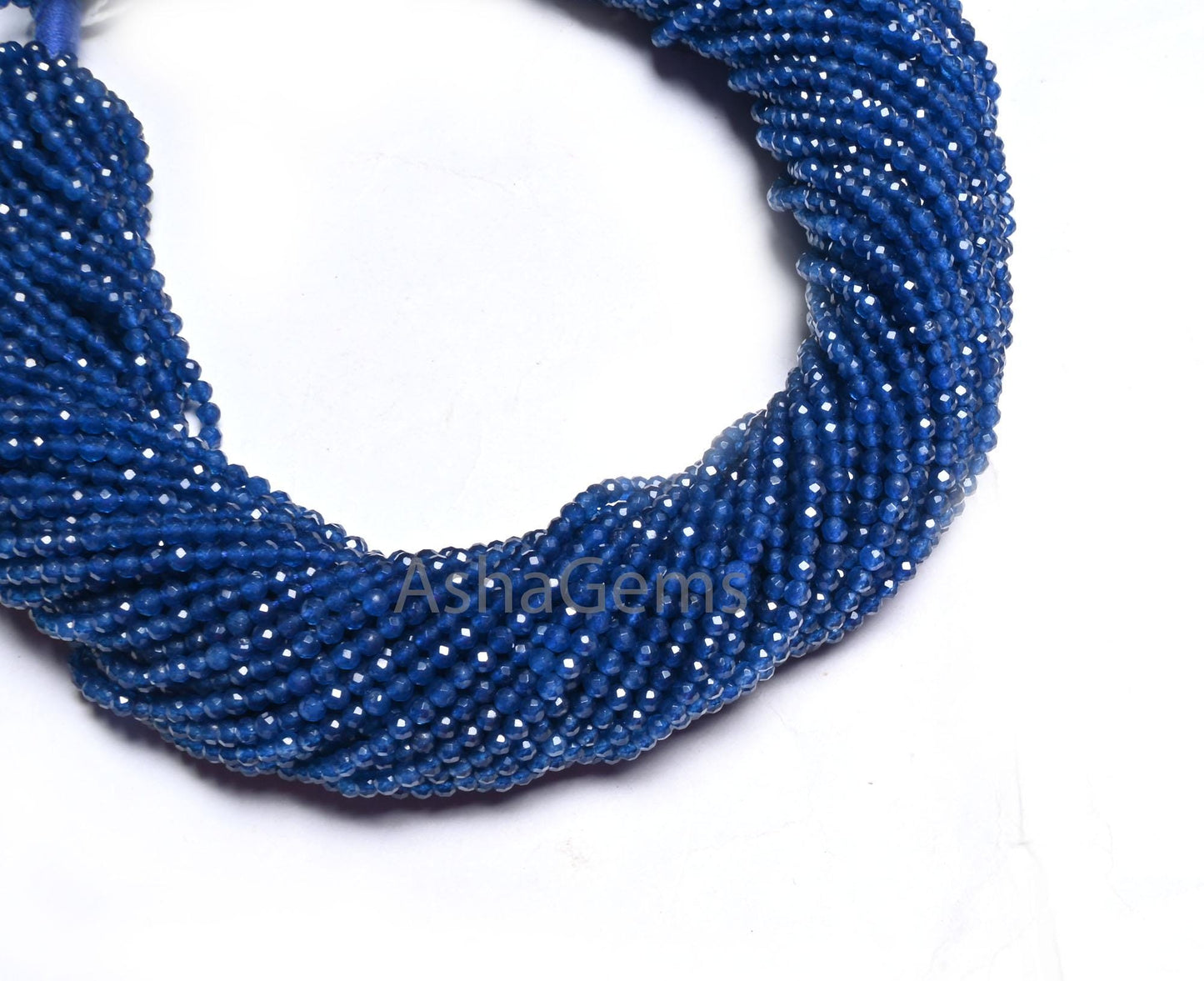Amazing Blue Chalcedony Quartz Micro Cut Rondelle Gemstone Tiny Beads, 2.5 mm Top Quality Neon Blue Quartz Beads Necklace Jewelry Craft SALE