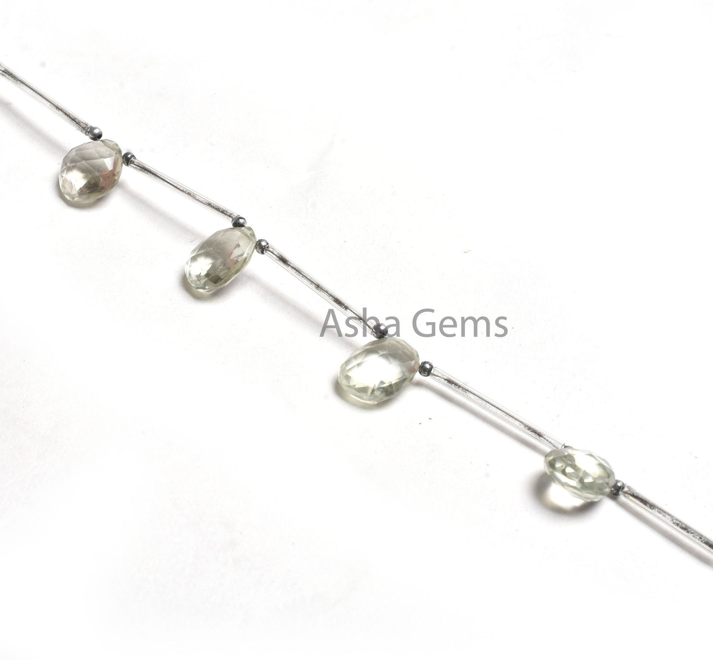 Green Amethyst faceted Pear+ Uneven Briolette Shape gemstone beads, Amethyst Side Drill Beads, Green Amethyst fancy Bead Jewelry Making SALE