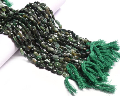 Beautiful Green Emerald Smooth Nugget Shape Gemstone Loose Beads, Sakota emerald Nugget Tiny Handmade Tumble Emerald Bead Jewelry Craft SALE