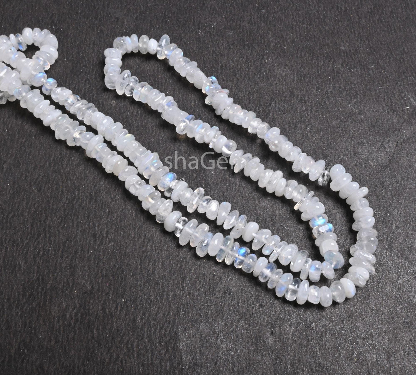Natural blue Fire rainbow Moonstone Uncut Chip Beads, Flashy Rainbow smooth Rough Polish Beads White Rainbow Slice Uneven shape Beads Crafts