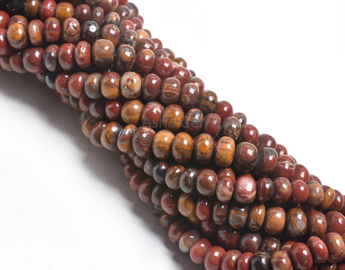 Fine Picture Jasper Smooth Rondelle Shape Beads,13" Strand Natural Jasper Plain Handmade Roundelle Gestone Loose Beads, Jasper Beads Jewelry