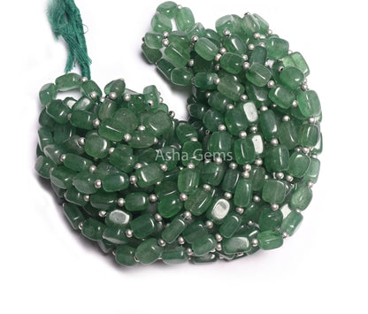 Natural Green Strawberry Quartz Fancy Puff Rectangle Shape Gemstone Beads, Fine Strawberry Handmade Rectangle Handmade Beads Jewelry makings