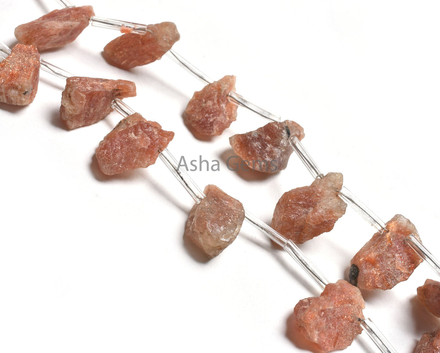 Beautiful Sunstone raw Rough Gemstone Beads, Natural Sunstone Uneven Slice Side Drill Beads Healing Crystal, Raw Mine Beads Jewelry makings