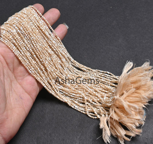 Beautiful AAA Mother Of Pearl Faceted Rondelle Beads 2 mm MOP Micro Cut Bead Gemstone Natural Mother Of Pearl Beads Machine Cut Bead Jewelry