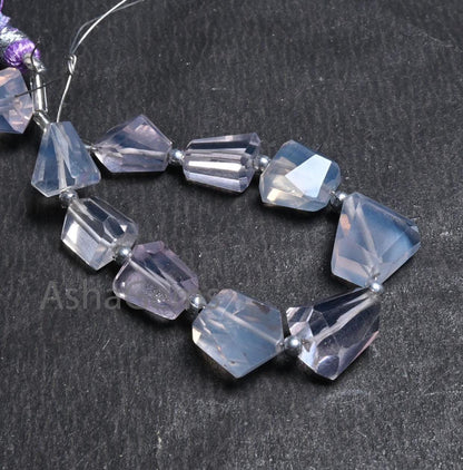 Lavender Quartz Faceted Nugget Shape Gemstone Beads, Fine Rare Purple Lavender Quartz Beads, faceted Nugget Beads Jewelry Handicrafts SALE (AG 18637)