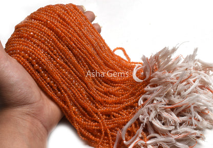 AAA Carnelian Smooth Round Ball Gemstone Beads,13" Strand Orange Carnelian Beads, Natural Carnelian Round Shape Bead Jewelry Handicraft SALE