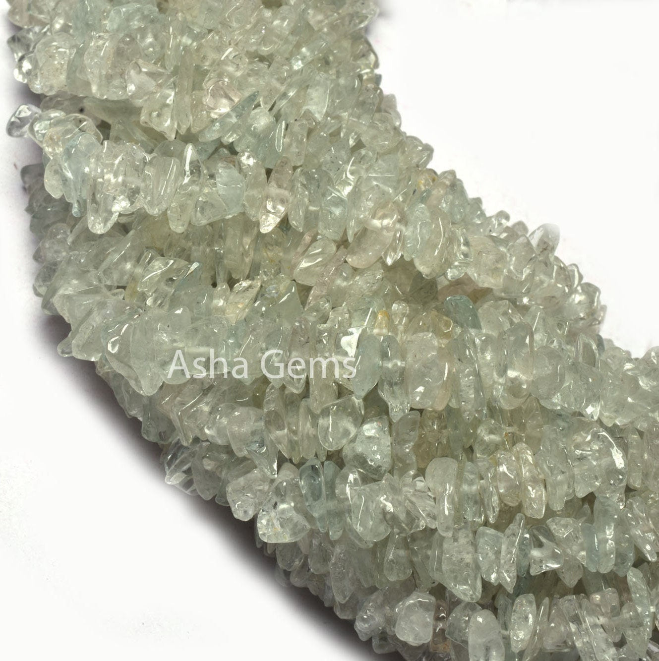 34" Strand Natural Aquamarine Uncut Chips Smooth Beads Gemstone Light Blue Aquamarine Chips, Aquamarine Smooth Raw Rough Beads Jewelry SALE