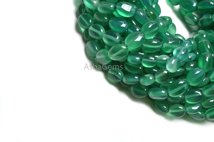 16" Strand Green Onyx Smooth Oval shape gemstone Beads, Fine Green Onyx Plain Handmade Oval Straight Drill Beads, Onyx Beads Jewelry Crafts