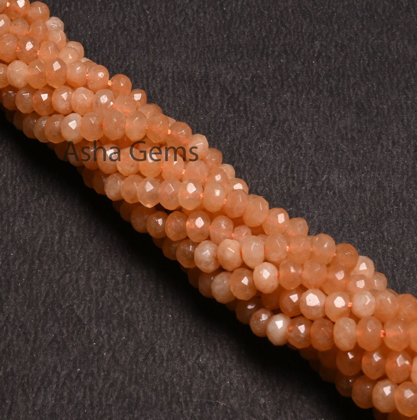 Beautiful Peach Jade Quartz faceted Rondelle Shape Loose Beads,13.5" Fine Peach Jade Quartz machine cut Bead,4.5 mm jade Beads Jewelry Craft (AG 15201)