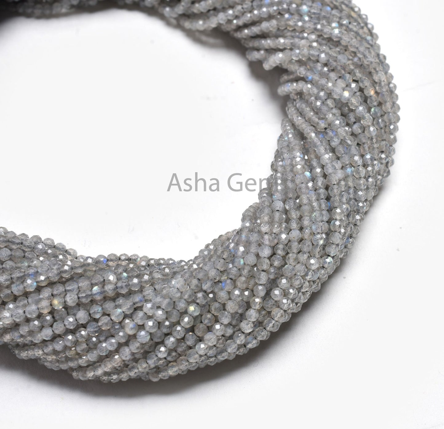 2.5mm Beautiful Labradorite Micro Cut Faceted Rondelle Beads, Natural Flash labradorite Machine Cut Gemstone Beads, Labradorite Bead Jewelry