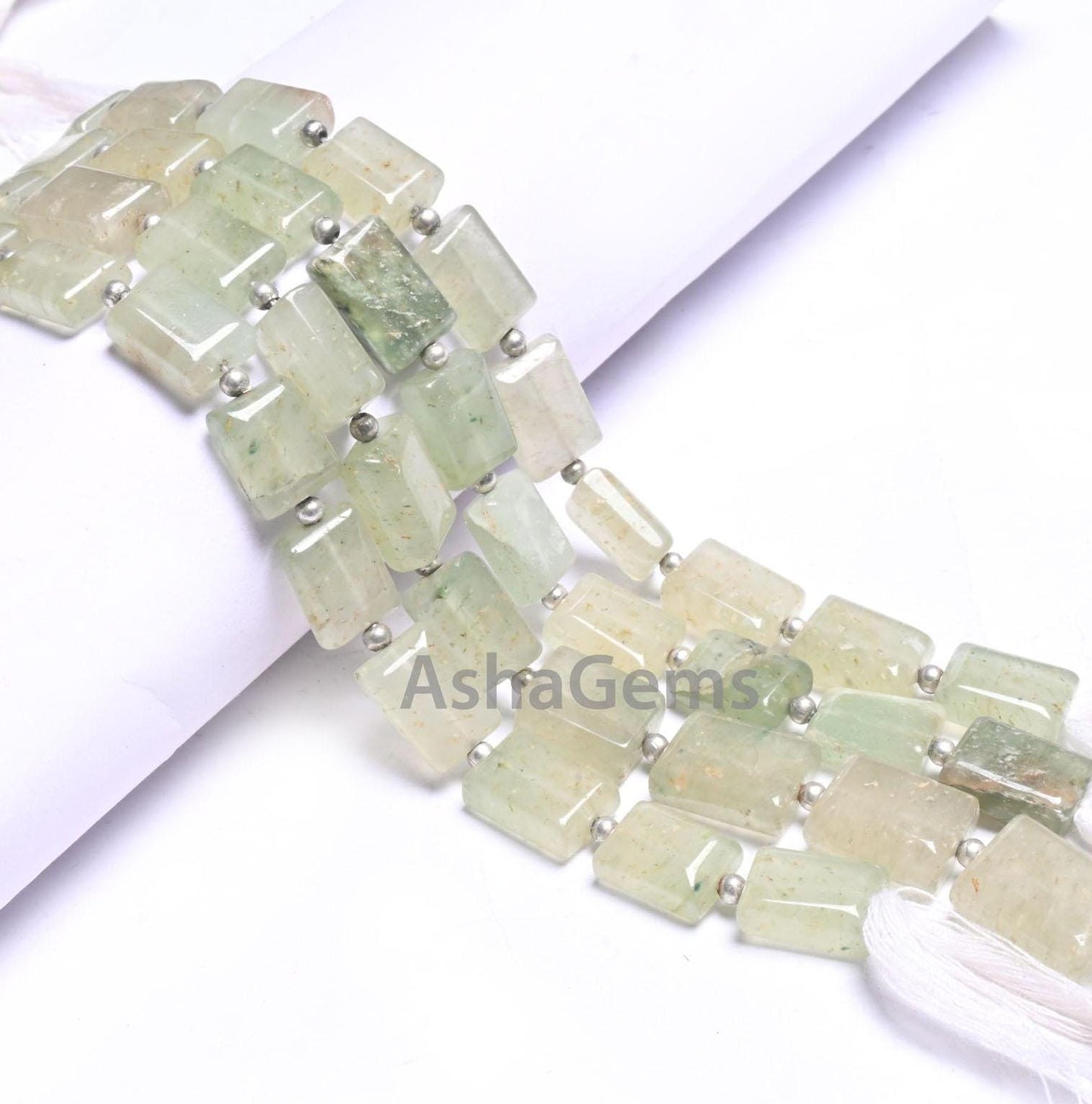 Beautiful Light Green Aventurine Smooth Rectangle Shape Gemstone Beads,9"Natural Aventurine Fancy Chicklet Handmade Margaj Bead Jewelry SALE