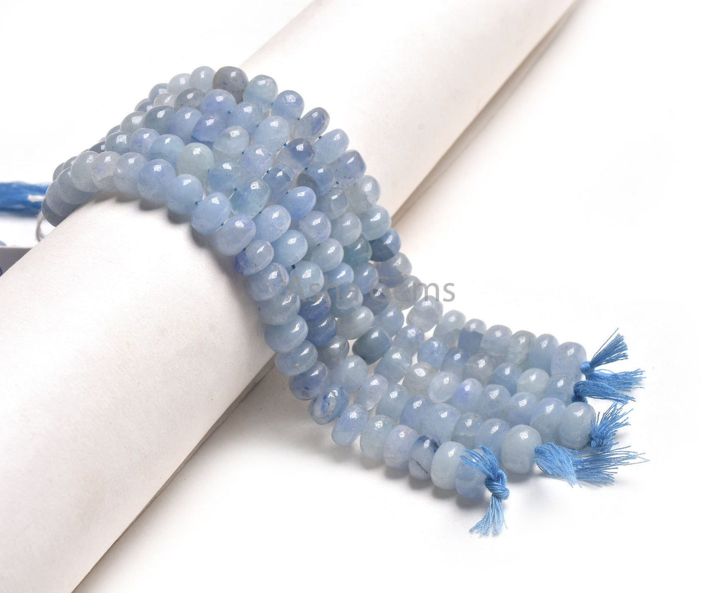 Shaded Light Blue Tanzanite Smooth Rondelle Beads, Tanzanite Beads, Tanzanite Plain Handmade Gemstone Beads TZ For Necklace Jewelry Makings