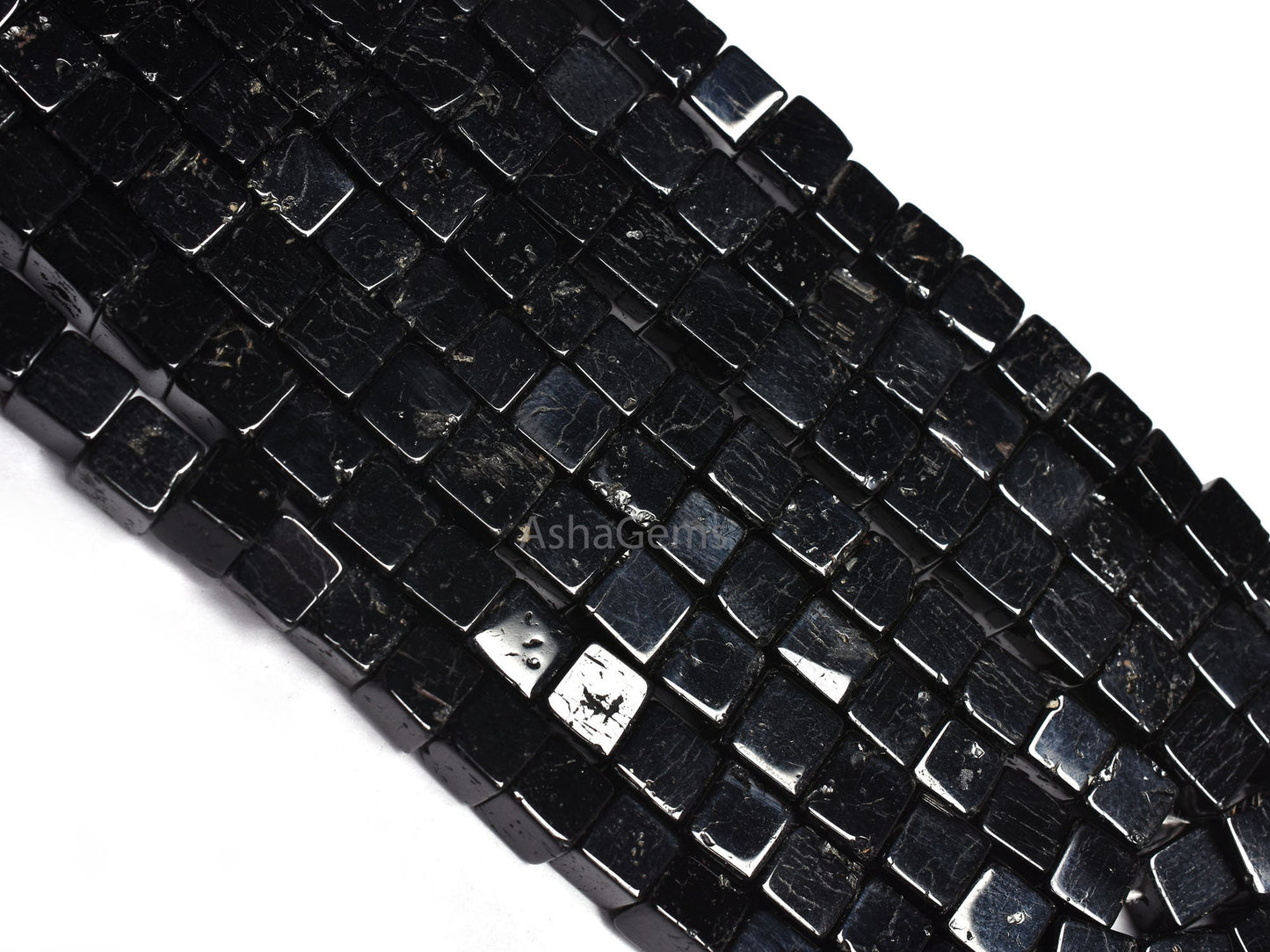 AAA Black Spinel Box Shape Smooth Beads,16" Strand Natural Black Spinel Smooth 3D Cube Box Beads, Spinel Loose Gemstone, Jewelry Craft SALE