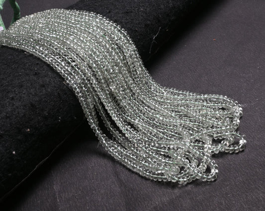 AAA Quality Green Amethyst Smooth Rondelle Gemstone Beads,16"Natural Amethyst Plain Handmade Roundelle Bead Green Amethyst Bead Jewelry SALE (AG 12295)
