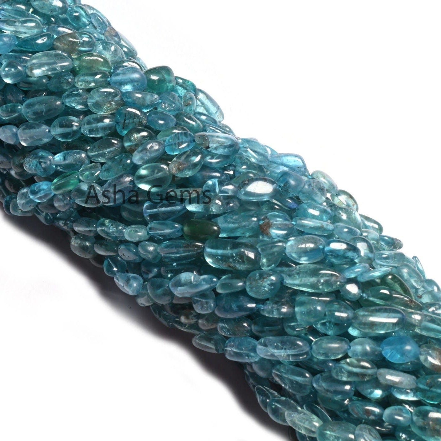Fine Quality Apatite Smooth Nugget Gemstone Loose Beads, Natural Blue Apatite Tiny Nugget Uneven Handmade pebble Beads Jewelry Making Crafts (AG 22293)