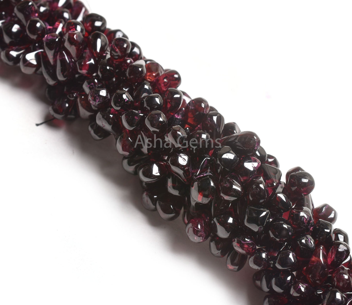 Red Garnet Smooth Drop Shape Gemstone Beads,8" Strand Natural Garnet Plain Handmade Uneven Teardrop Beads Garnet Jewelry making Craft SALE