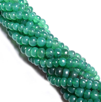 Shaded Green Onyx Smooth Rondelle Shape Gemstone Loose Beads, Green Onyx Beads, Fine Onyx Plain Handmade Rondelle Beads Jewelry Makings SALE