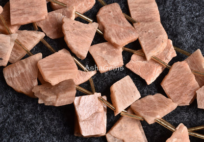 Rare Pink Amazonite Uneven Shape Slice Beads, Natural Pink amazonite Rough Beads Healing Crystal Raw Mineral Nugget Beads For Boho Jewelry