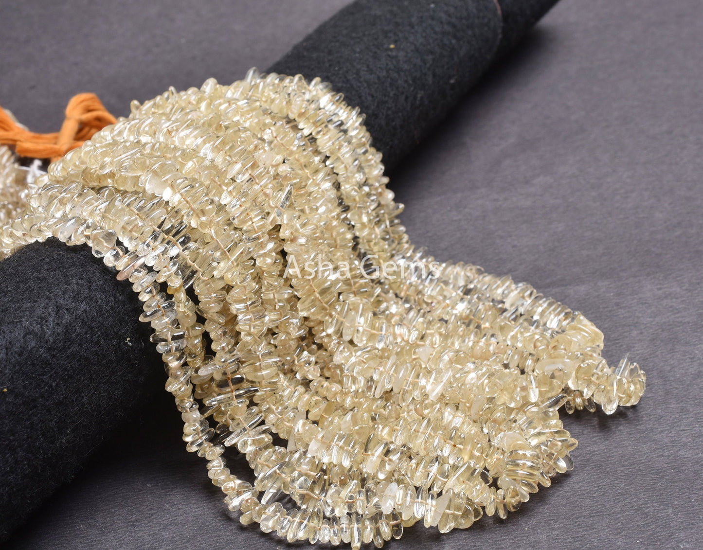 Yellow Citrine Quartz Uncut Chips Raw Gemstone Beads,9/18" Strand Natural Citrine Rough Smooth Nugget Slice Gemstone Beads Citrine Chip SALE